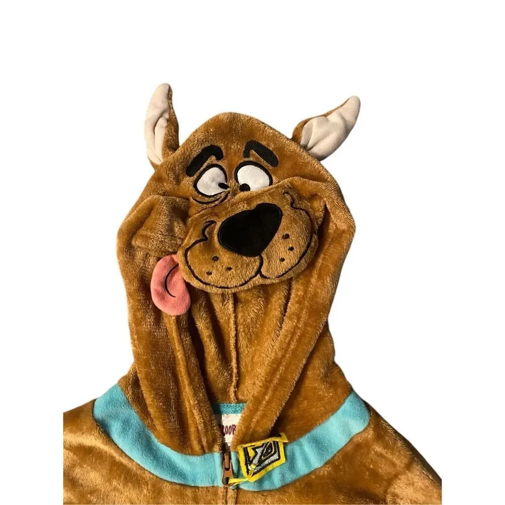 Scooby Doo Costume XS Teen One Piece Plush Hooded Jumpsuit Halloween Cosplay